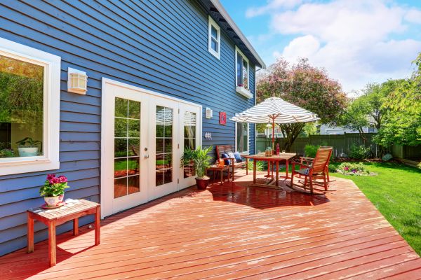 Blue Siding Installation in Eagle